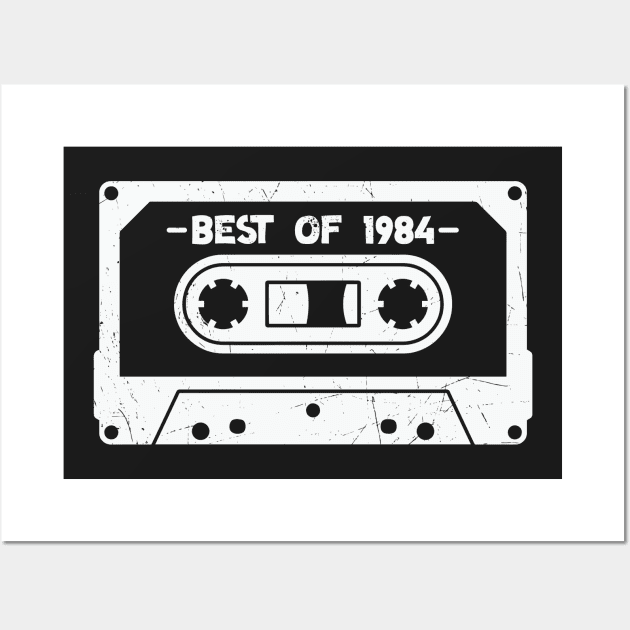 Best of 1984 Retro Cassette Tape 1984 Birthday Wall Art by SLAG_Creative